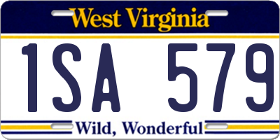WV license plate 1SA579