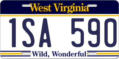 WV license plate 1SA590