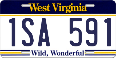 WV license plate 1SA591