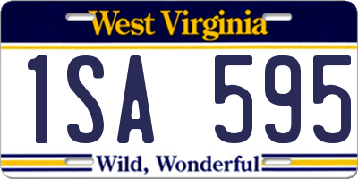 WV license plate 1SA595