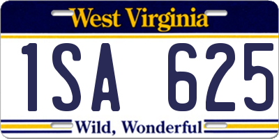 WV license plate 1SA625