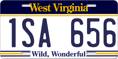 WV license plate 1SA656