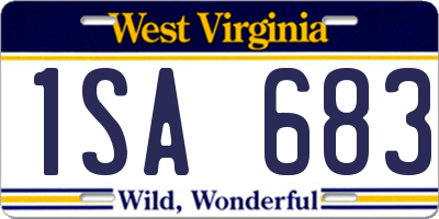 WV license plate 1SA683