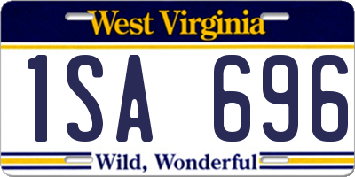 WV license plate 1SA696
