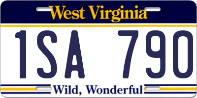 WV license plate 1SA790