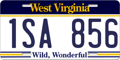 WV license plate 1SA856