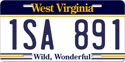 WV license plate 1SA891