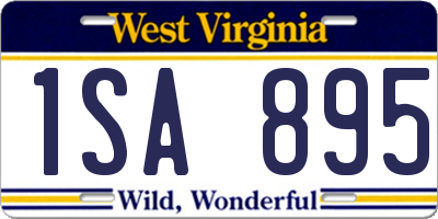 WV license plate 1SA895