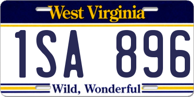WV license plate 1SA896