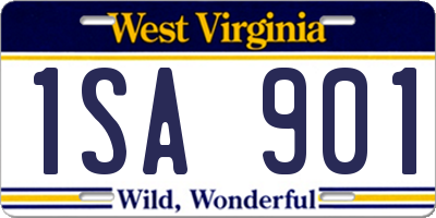 WV license plate 1SA901