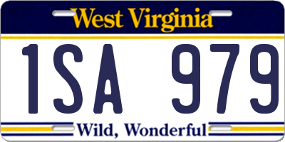 WV license plate 1SA979