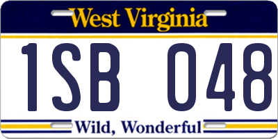 WV license plate 1SB048