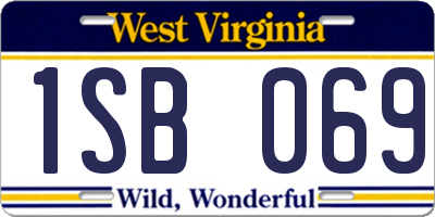 WV license plate 1SB069