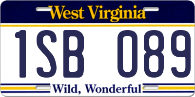WV license plate 1SB089