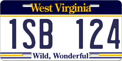WV license plate 1SB124