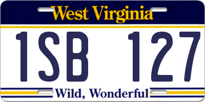 WV license plate 1SB127