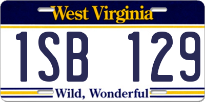 WV license plate 1SB129