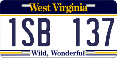 WV license plate 1SB137
