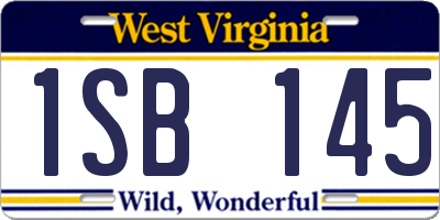 WV license plate 1SB145