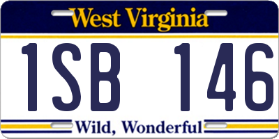 WV license plate 1SB146