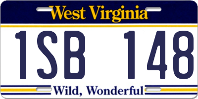WV license plate 1SB148