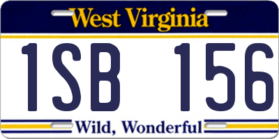 WV license plate 1SB156