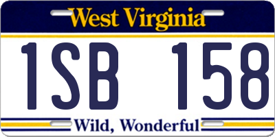 WV license plate 1SB158