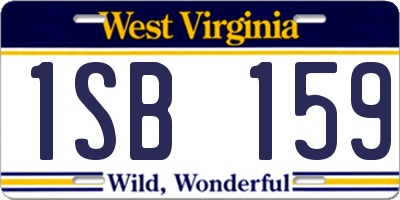 WV license plate 1SB159