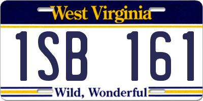 WV license plate 1SB161