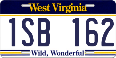 WV license plate 1SB162