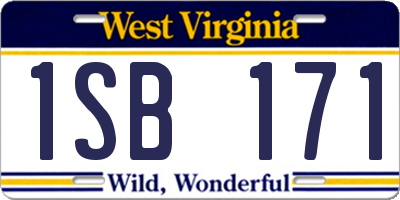 WV license plate 1SB171