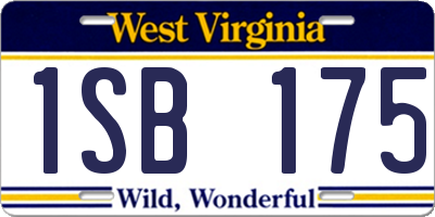 WV license plate 1SB175