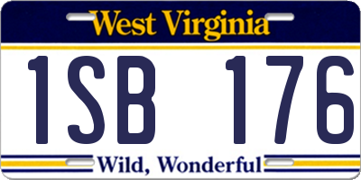 WV license plate 1SB176