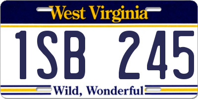 WV license plate 1SB245