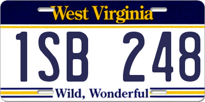 WV license plate 1SB248