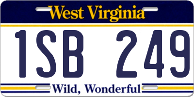 WV license plate 1SB249