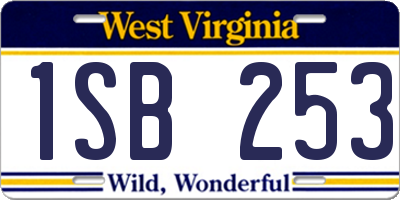 WV license plate 1SB253