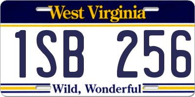 WV license plate 1SB256