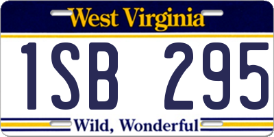 WV license plate 1SB295