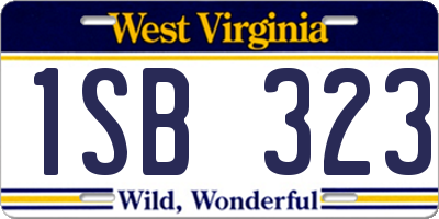 WV license plate 1SB323