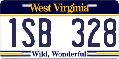WV license plate 1SB328