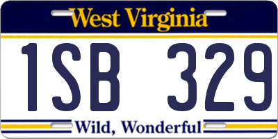 WV license plate 1SB329