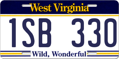 WV license plate 1SB330
