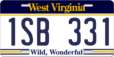 WV license plate 1SB331