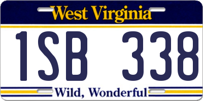 WV license plate 1SB338