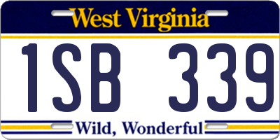 WV license plate 1SB339