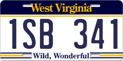WV license plate 1SB341