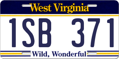 WV license plate 1SB371