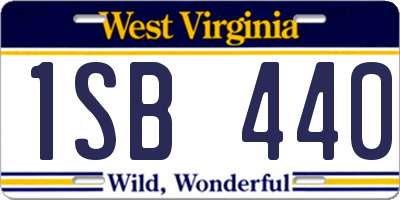 WV license plate 1SB440