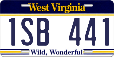 WV license plate 1SB441